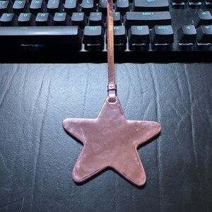 Pink Star-Shaped Bag Tag